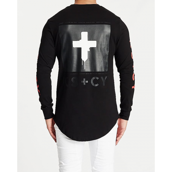 Kiss Chacey Replace Dual Curved L/S Tee Jet Black