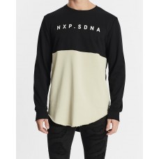 Nena and Pasadena Restrained Dual Curved Sweater Jet Black/Sand