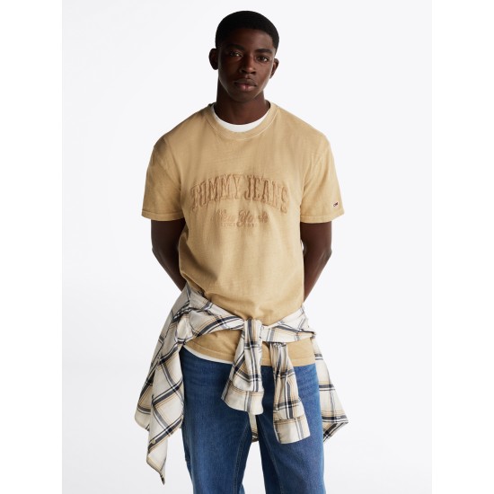 Tommy Jeans Reg Vintage Varsity Tee Relic Tan