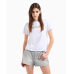 Armani Exchange Rhinestone Logo Tee White