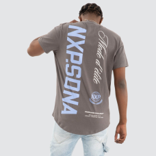 Nena and Pasadena Riot Dual Curved Tee Charcoal