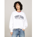 Tommy Jeans Relaxed Varsity Crew Neck Sweater White WMNS