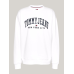 Tommy Jeans Relaxed Varsity Crew Neck Sweater White WMNS