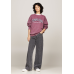 Tommy Jeans Relaxed Varsity Crew Neck Sweater Deep Rouge WMNS