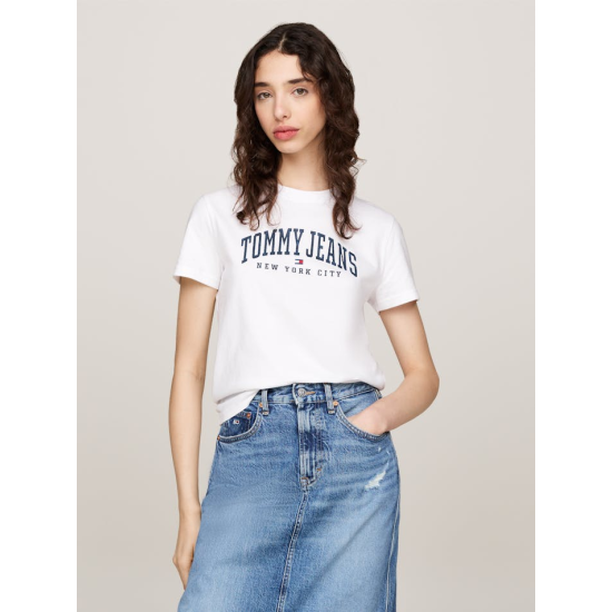 Tommy Jeans Reg Varsity Tee White Wmn