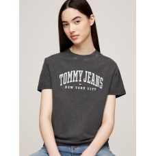 Tommy Jeans Reg Varsity Tee Black Wmn