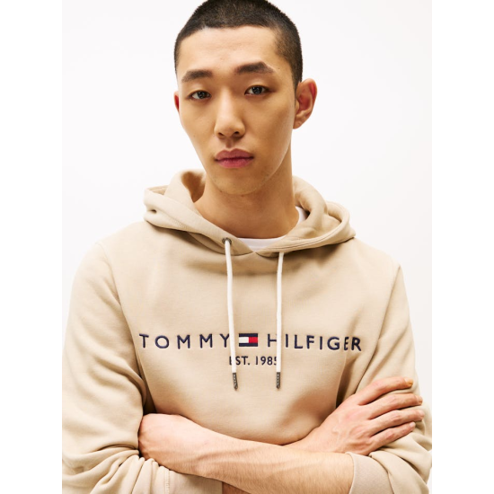 Tommy Hilfiger Logo Hoody Sandalwood
