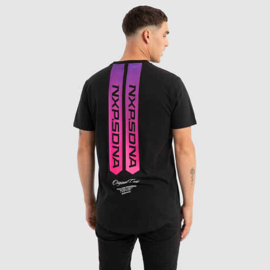 Nena and Pasadena Score Dual Curved Tee Jet Black