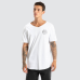 Kiss Chacey Scrawl Raw V-Neck Tee White