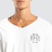 Kiss Chacey Scrawl Raw V-Neck Tee White