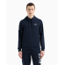 EA7 Emporio Armani Cotton Blend Logo Series Hood Navy/White