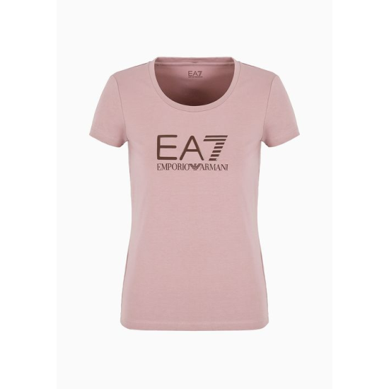 EA7 Emporio Armani Shiny Cotton Tee Pink WMNS