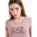 EA7 Emporio Armani Shiny Cotton Tee Pink WMNS