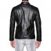Politix Skelter Leather Jacket Black