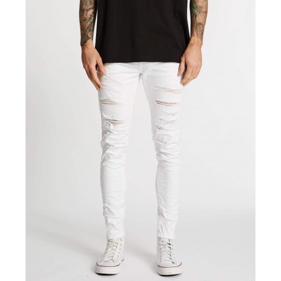 Kiss Chacey K-1 Skinny Fit Jean Destroyed White
