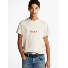 Tommy Jeans Slim Varsity Pop Tee Newsprint