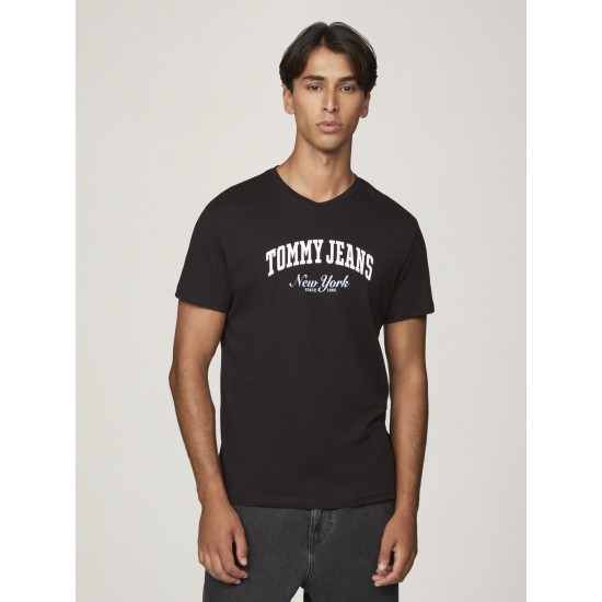 Tommy Jeans Slim Varsity Pop Tee Black