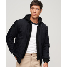 Superdry Military Hooded MA1 Jacket Jet Black