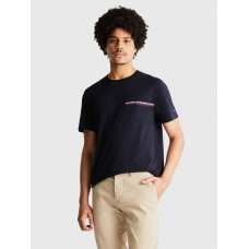 Tommy Hilfiger Small Chest Stripe Monotype Tee Desert Sky