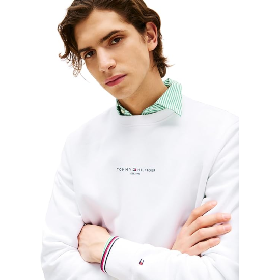 Tommy Hilfiger Small Tommy Logo Crewneck White