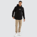 Nena and Pasadena Spine Dual Curved Hoodie Jet Black