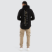 Nena and Pasadena Spine Dual Curved Hoodie Jet Black