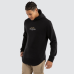 Nena and Pasadena Spine Dual Curved Hoodie Jet Black