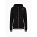 EA7 Emporio Armani Stretch Cotton Zip Hood Black WMNS