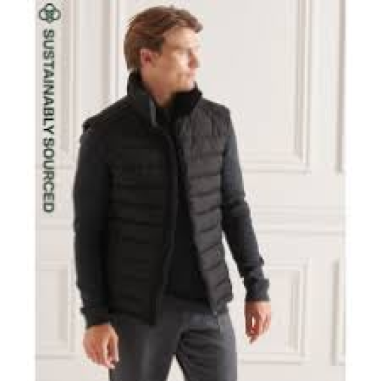 Superdry Studio Fuji Gilet Black Superdry Studio Fuji Gilet Black