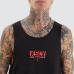 Kiss Chacey Ripped Raw V-Neck Tank jet Black