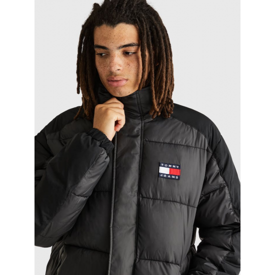 Tommy Jeans Tonal Badge Puffer Jacket Black