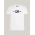 Tommy Hilfiger Hilfiger Flag Embroidery Tee White