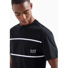 EA7 Emporio Armani Regular Fit Block Tee Black