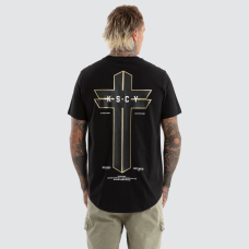 Kiss Chacey Tomb Dual Curved Tee Jet Black