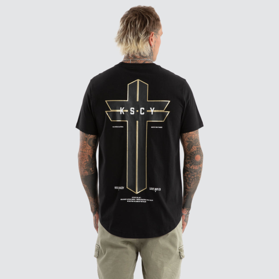 Kiss Chacey Tomb Dual Curved Tee Jet Black