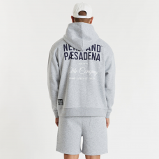 Nena and Pasadena Tournament Relaxed Hooded Sweater Grey Marle