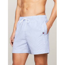 Tommy Hilfiger Medium Drawstring Swim Shorts Stripe Blue/White