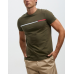 Tommy Hilfiger Two Tone Stripe Tee Army Green