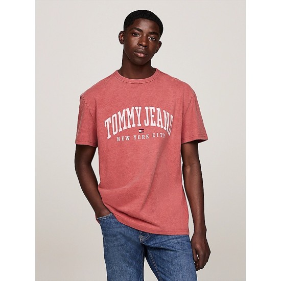 Tommy Jeans Arc Varsity Washed Tee Regatta Red 