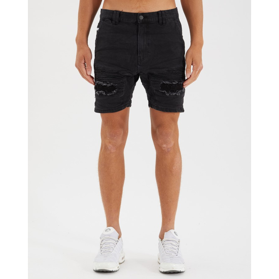 Nena and Pasadena Viper Denim Short Black