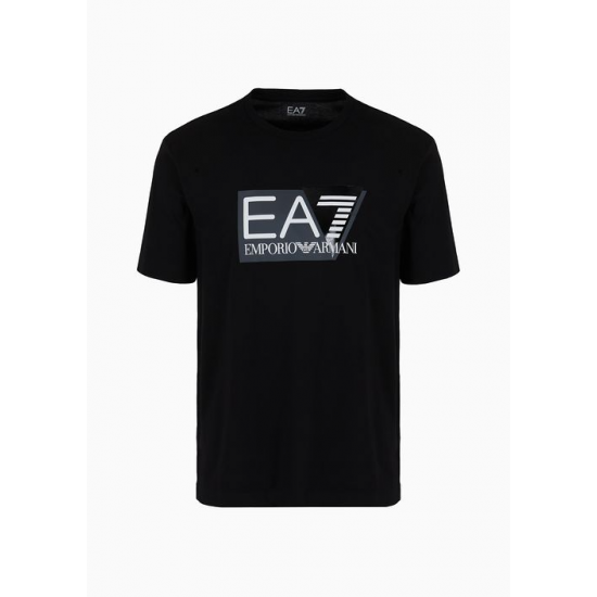 EA7 Emporio Armani Visibility Stretch Cotton Tee Black