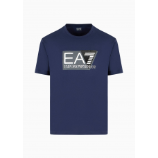 EA7 Emporio Armani Visibility Stretch Cotton Tee Navy Blue