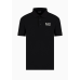 EA7 Emporio Armani Visibility Stretch Cotton Polo Black