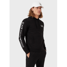 EA7 Emporio Armani Cotton Blend Logo Series Hood Black/White