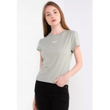 Tommy Jeans Baby Essential Logo 1 SS Tee Faded Willow Wmn