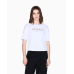Armani Exchange Cropped Rhinestone Tee White