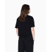 Armani Exchange Cropped Rhinestone Tee Black