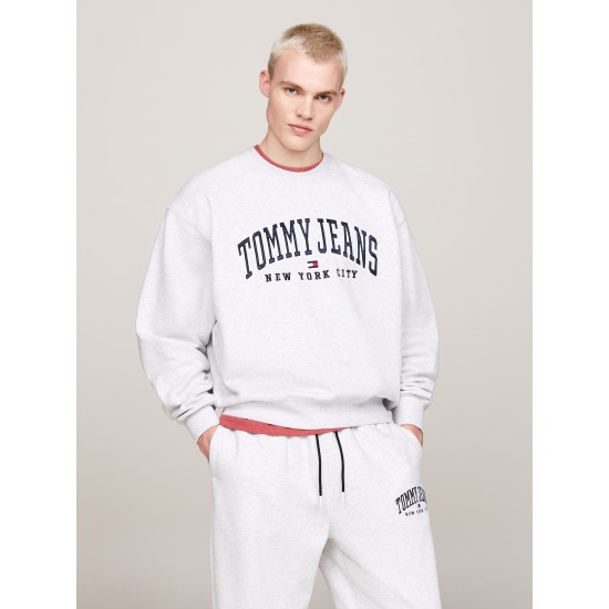 Tommy Jeans RLX Varsity Crew Silver Grey