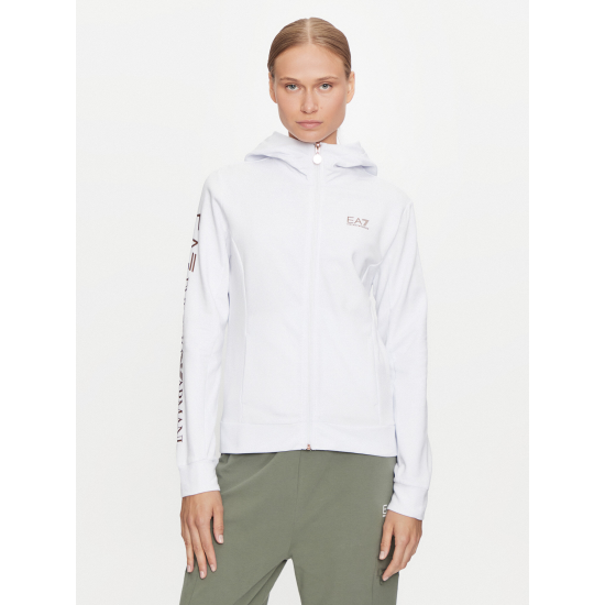 EA7 Emporio Armani Zip Up Sweater White WMNS